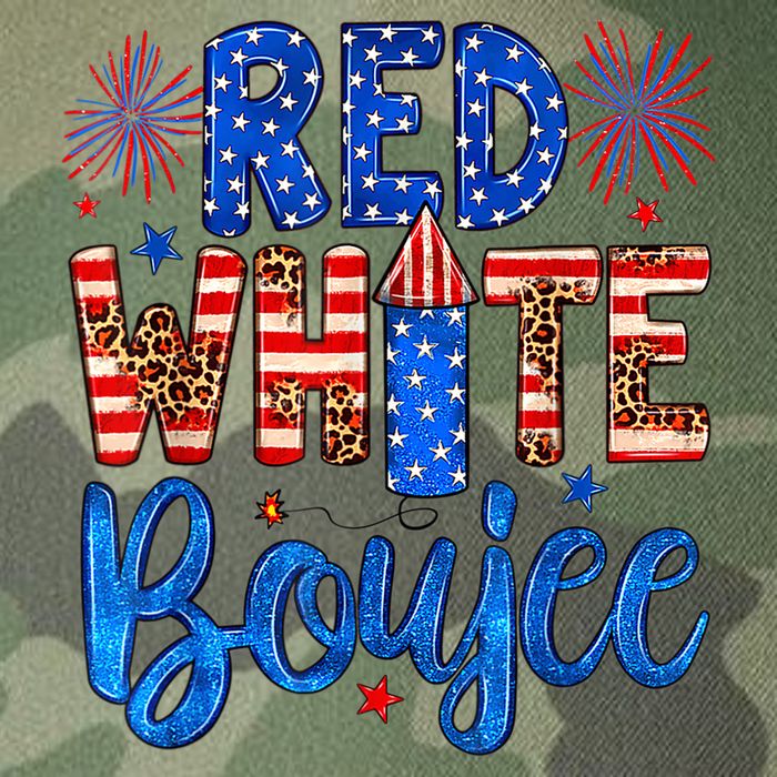 Red White & Boujee Summer Funny Drinking 4th of July US Flag Legacy Tie Dye Trucker Hat