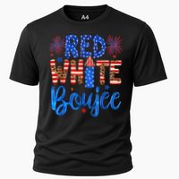 Red White & Boujee Summer Funny Drinking 4th of July US Flag Performance Shirt