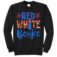 Red White & Boujee Summer Funny Drinking 4th of July US Flag Sweatshirt
