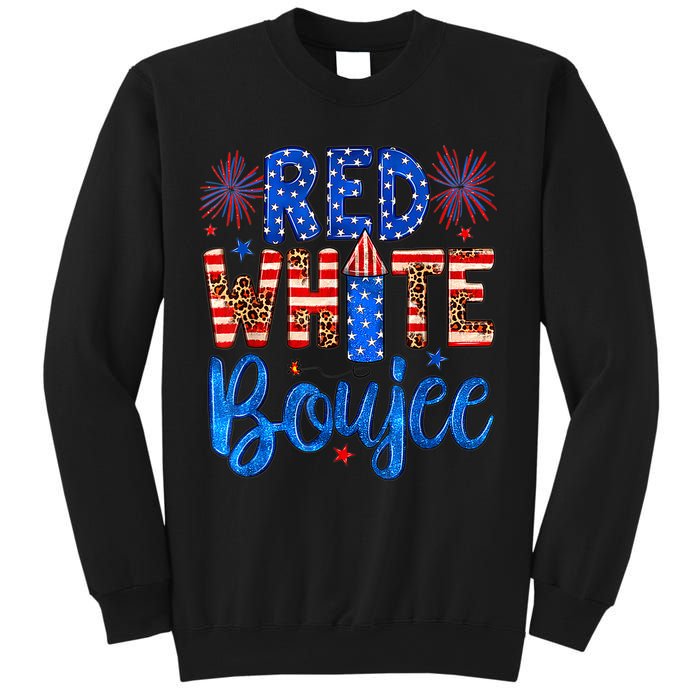 Red White & Boujee Summer Funny Drinking 4th of July US Flag Sweatshirt