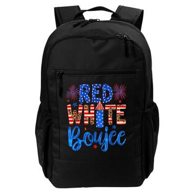Red White & Boujee Summer Funny Drinking 4th of July US Flag Backpack