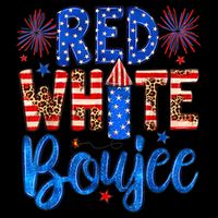 Red White & Boujee Summer Funny Drinking 4th of July US Flag 16 in Basic Backpack