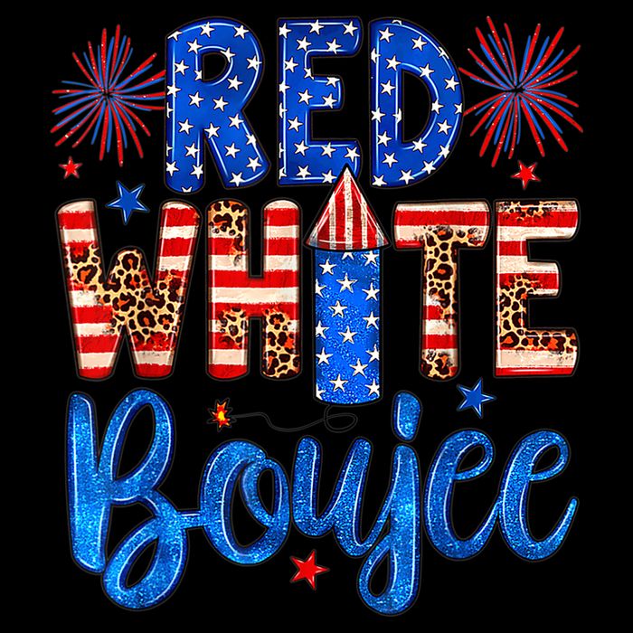 Red White & Boujee Summer Funny Drinking 4th of July US Flag 16 in Basic Backpack