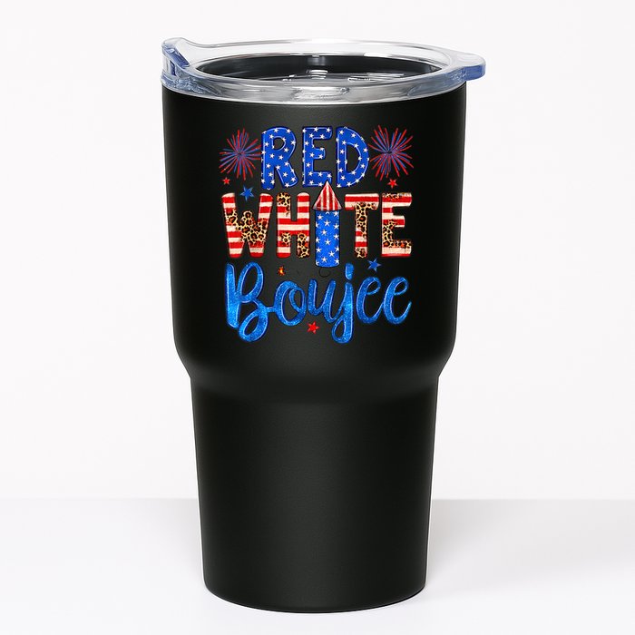 Red White & Boujee Summer Funny Drinking 4th of July US Flag Tumbler