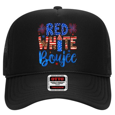 Red White & Boujee Summer Funny Drinking 4th of July US Flag Trucker Hat