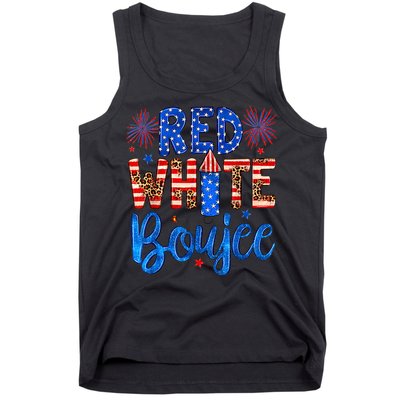 Red White & Boujee Summer Funny Drinking 4th of July US Flag Tank Top