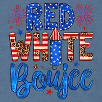 Red White & Boujee Summer Funny Drinking 4th of July US Flag Garment-Dyed Sweatshirt
