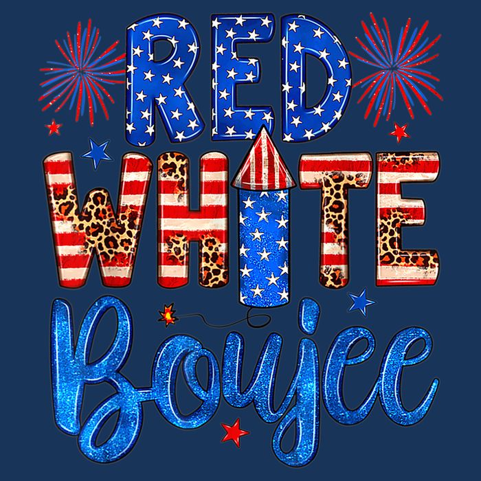 Red White & Boujee Summer Funny Drinking 4th of July US Flag Infant Baby Jersey Bodysuit
