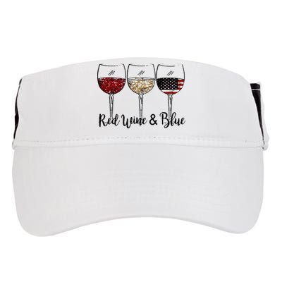 Red Wine & Blue 4th of July Red White Blue Wine Glasses Adult Drive Performance Visor