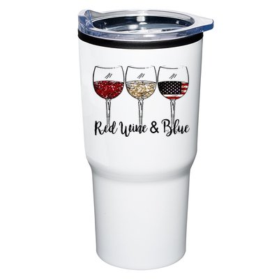 Red Wine & Blue 4th of July Red White Blue Wine Glasses Tumbler