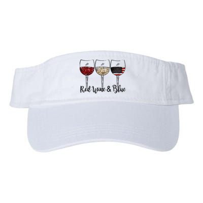 Red Wine & Blue 4th of July Red White Blue Wine Glasses Visor