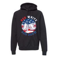 Red White & Brew! for a 4th of July Beer Merica USA Premium Hoodie