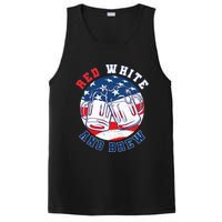 Red White & Brew! for a 4th of July Beer Merica USA PosiCharge Competitor Tank