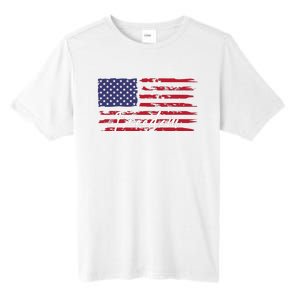 Red White Blue Freedom America USA Flag Tall Fusion ChromaSoft Performance T-Shirt