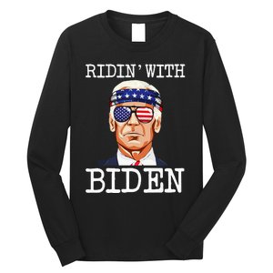 Ridin With Biden Vote Pro Joe Biden For President Long Sleeve Shirt