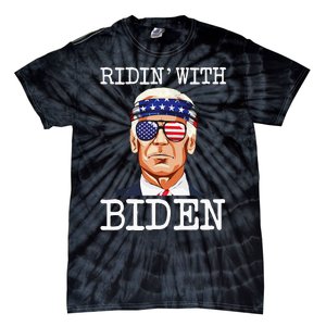 Ridin With Biden Vote Pro Joe Biden For President Tie-Dye T-Shirt