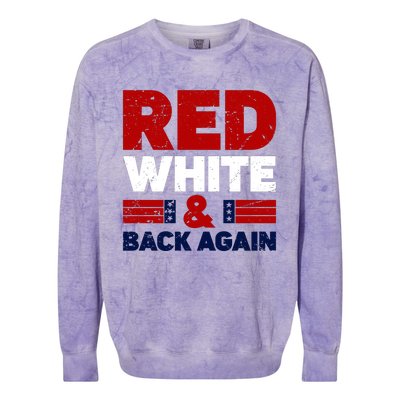 Red White & Back Again Patriotic Theme Colorblast Crewneck Sweatshirt