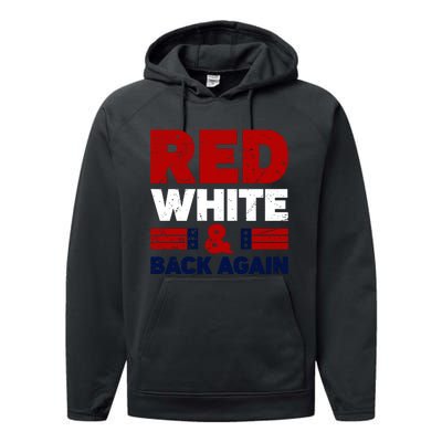 Red White & Back Again Patriotic Theme Performance Fleece Hoodie