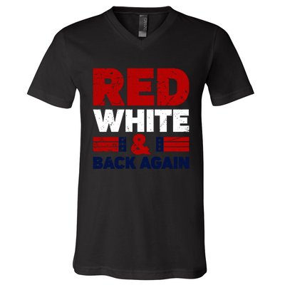 Red White & Back Again Patriotic Theme V-Neck T-Shirt