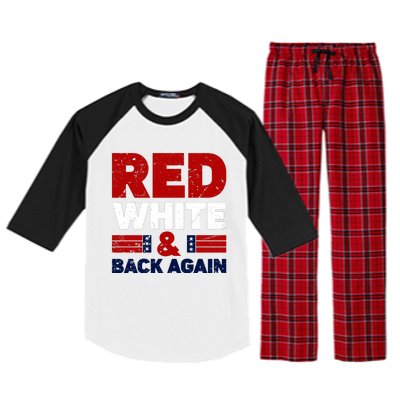 Red White & Back Again Patriotic Theme Raglan Sleeve Pajama Set