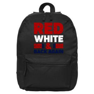 Red White & Back Again Patriotic Theme 16 in Basic Backpack