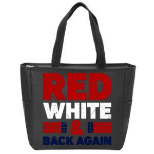 Red White & Back Again Patriotic Theme Zip Tote Bag