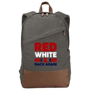 Red White & Back Again Patriotic Theme Cotton Canvas Backpack