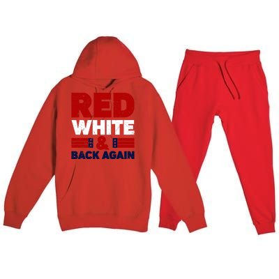 Red White & Back Again Patriotic Theme Premium Hooded Sweatsuit Set