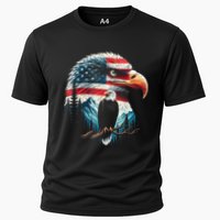 Red White Blue Bald Eagle American Flag For 4th Of July Gift Cooling Performance Crew T-Shirt