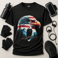 Red White Blue Bald Eagle American Flag For 4th Of July Gift Cooling Performance Crew T-Shirt