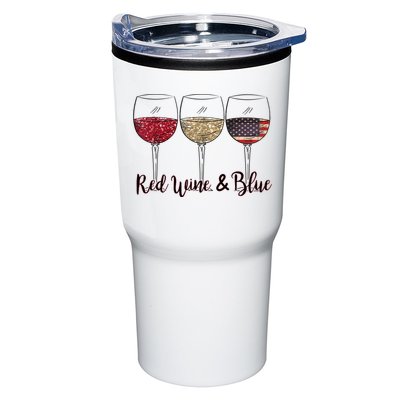 Red Wine & Blue 4th Of July Wine Red White Blue Wine Glasses Tumbler