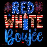 Red White & Boujee Summer Funny Drinking 4th Of July US Flag Toddler Sweatshirt