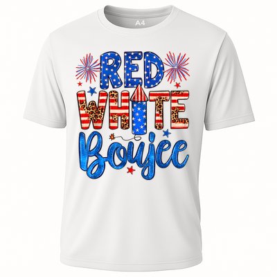 Red White & Boujee Summer Funny Drinking 4th Of July US Flag Performance Shirt