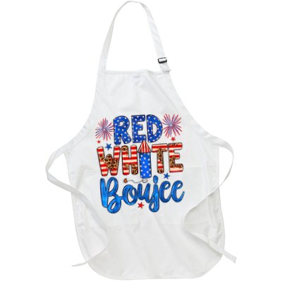 Red White & Boujee Summer Funny Drinking 4th Of July US Flag Apron