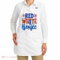 Red White & Boujee Summer Funny Drinking 4th Of July US Flag Apron