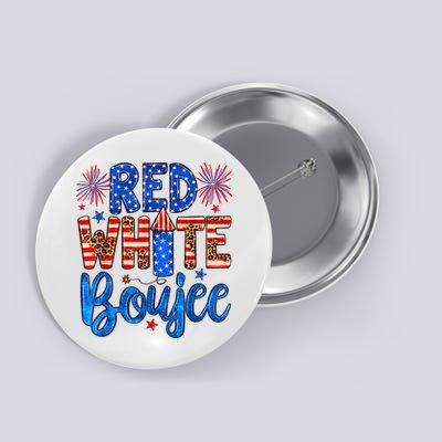 Red White & Boujee Summer Funny Drinking 4th Of July US Flag Button