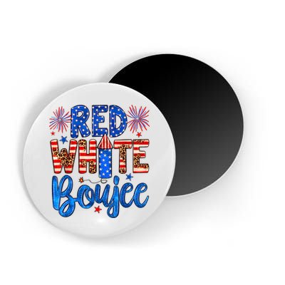 Red White & Boujee Summer Funny Drinking 4th Of July US Flag Magnet