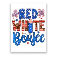 Red White & Boujee Summer Funny Drinking 4th Of July US Flag Poster
