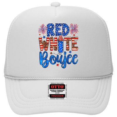 Red White & Boujee Summer Funny Drinking 4th Of July US Flag Trucker Hat