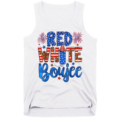 Red White & Boujee Summer Funny Drinking 4th Of July US Flag Tank Top