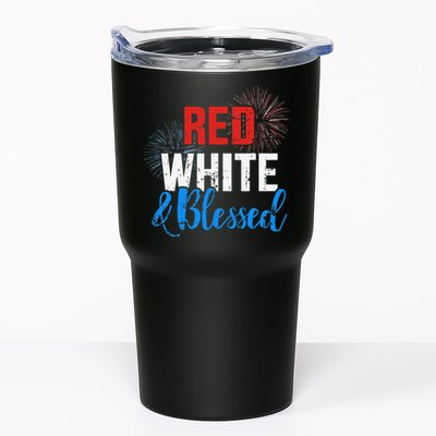 Red white blessed for Independence day on 4th of July Tumbler