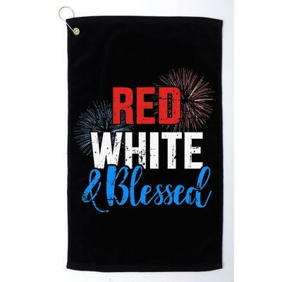 Red white blessed for Independence day on 4th of July Golf Towel
