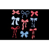 Red White Blue Coquette Bows 4th Of July Bumper Sticker