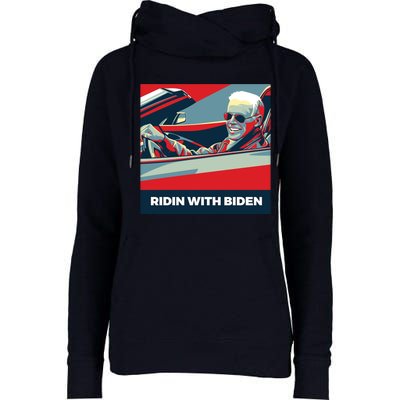 Ridin With Biden Womens Funnel Neck Pullover Hood