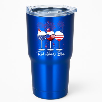 Red Wine & Blue 4th Of July Wine Red White Blue Wine Glasses Tumbler