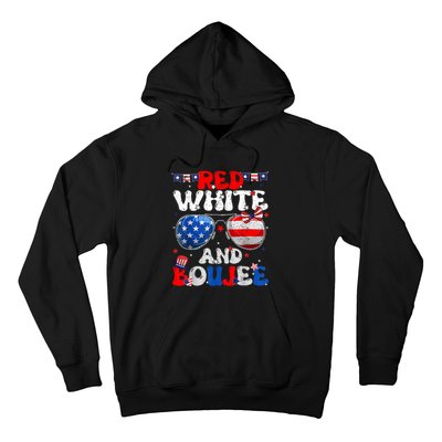 Red White & Boujee Summer Funny Drinking 4th Of July US Flag Hoodie