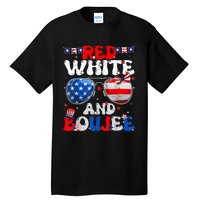 Red White & Boujee Summer Funny Drinking 4th Of July US Flag Tall T-Shirt