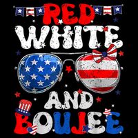 Red White & Boujee Summer Funny Drinking 4th Of July US Flag Impact Tech Backpack