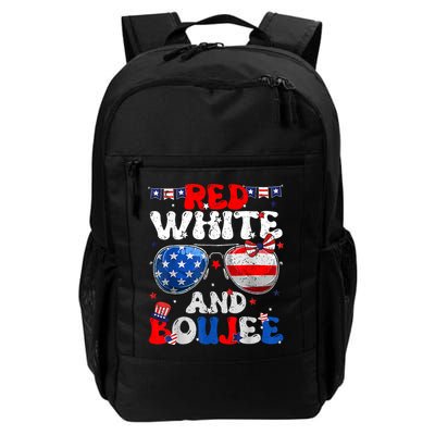 Red White & Boujee Summer Funny Drinking 4th Of July US Flag Backpack