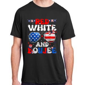 Red White & Boujee Summer Funny Drinking 4th Of July US Flag Adult ChromaSoft Performance T-Shirt